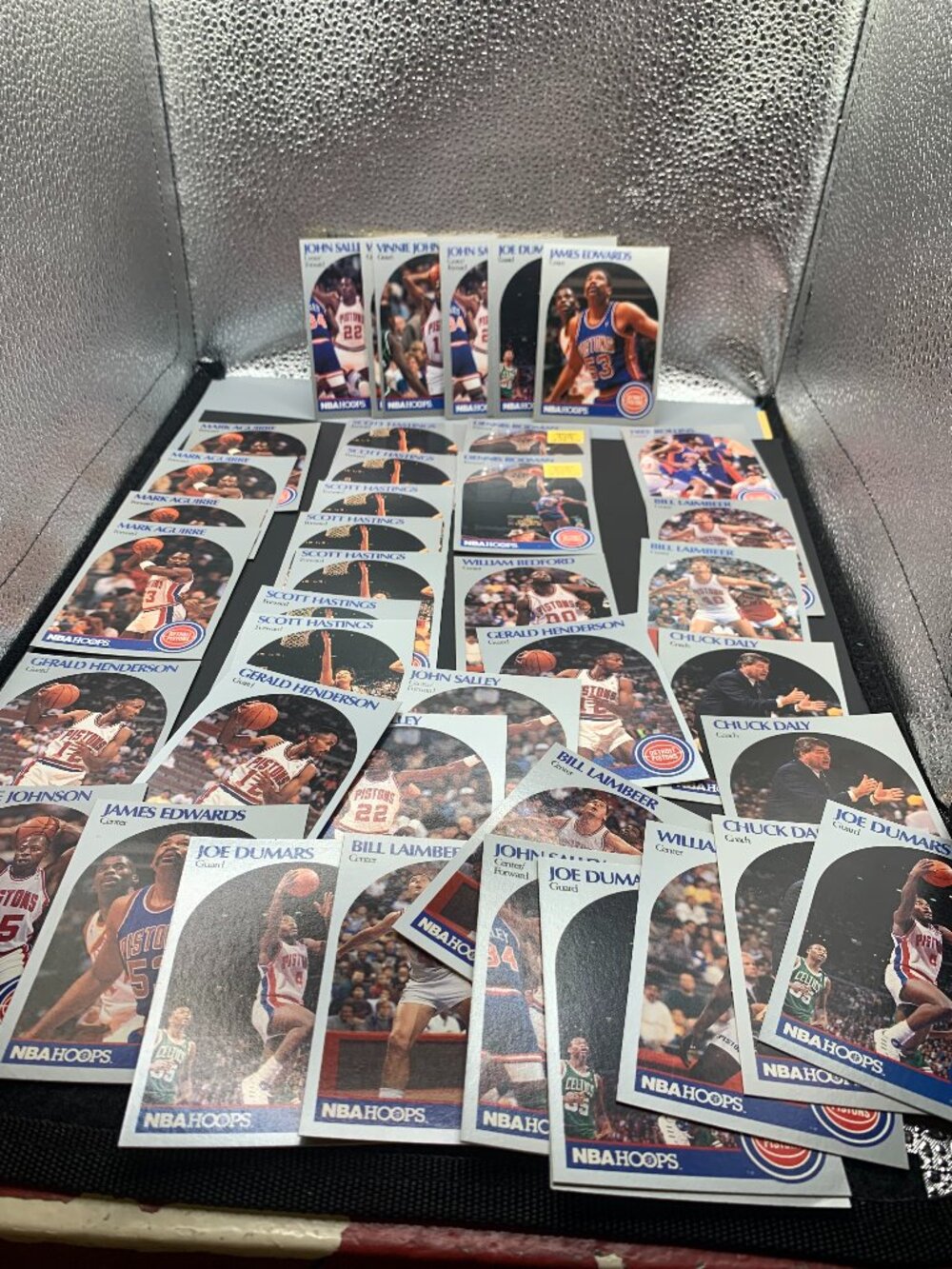 43ct 1990 NBA Hoops Detroit Pistons Basketball Cards SELLING AS IS